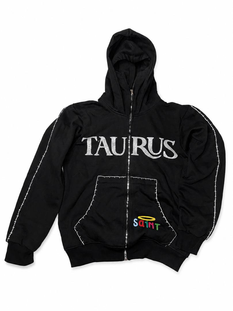 Taurus Saint Zip Hoodie – Black Edition view 1
